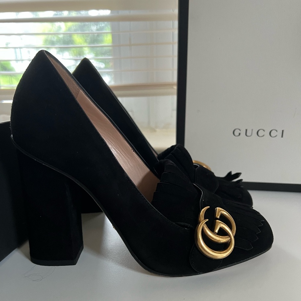 Gucci suede heels